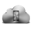 Cloud Mobile Device Silver Icon 64x64 png